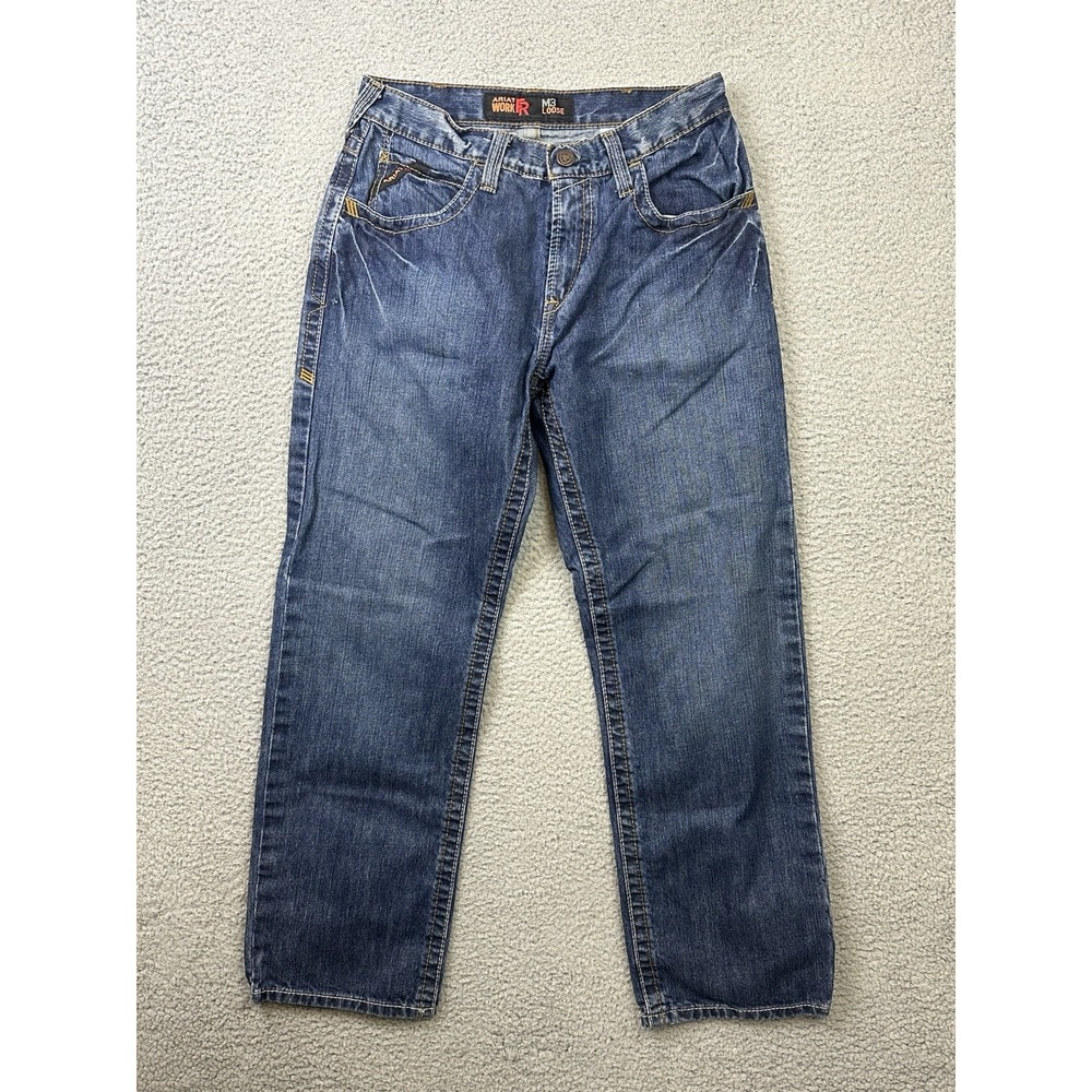 Ariat Work FR M3 Loose Fit Jeans Men's 30x30 Flame Resistant Blue Denim CAT 2